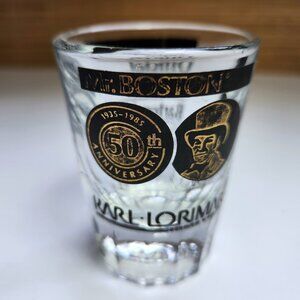 Karl Lorimar Shot Glass Mr Boston Official Video Bartenders Guide 50th Ann